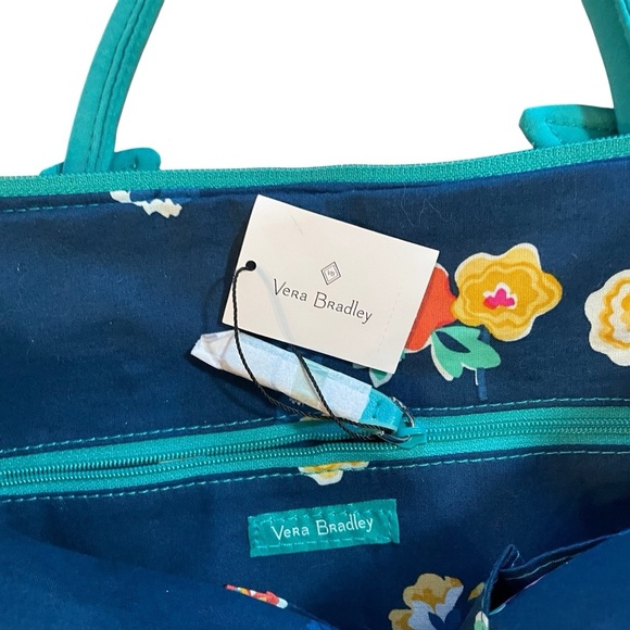 Vera Bradley Hadley-On The Go Multi fibre/Bag/Crossbody/Tote-NWT-Turquoise - Picture 9 of 13